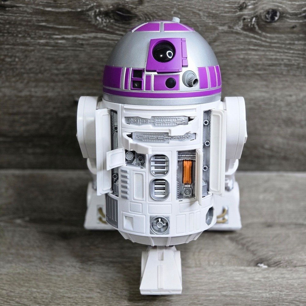 Disney Star Wars R2 Unit Purple White Droid Depot Tested w/ Remote & Bag - Picture 7 of 17